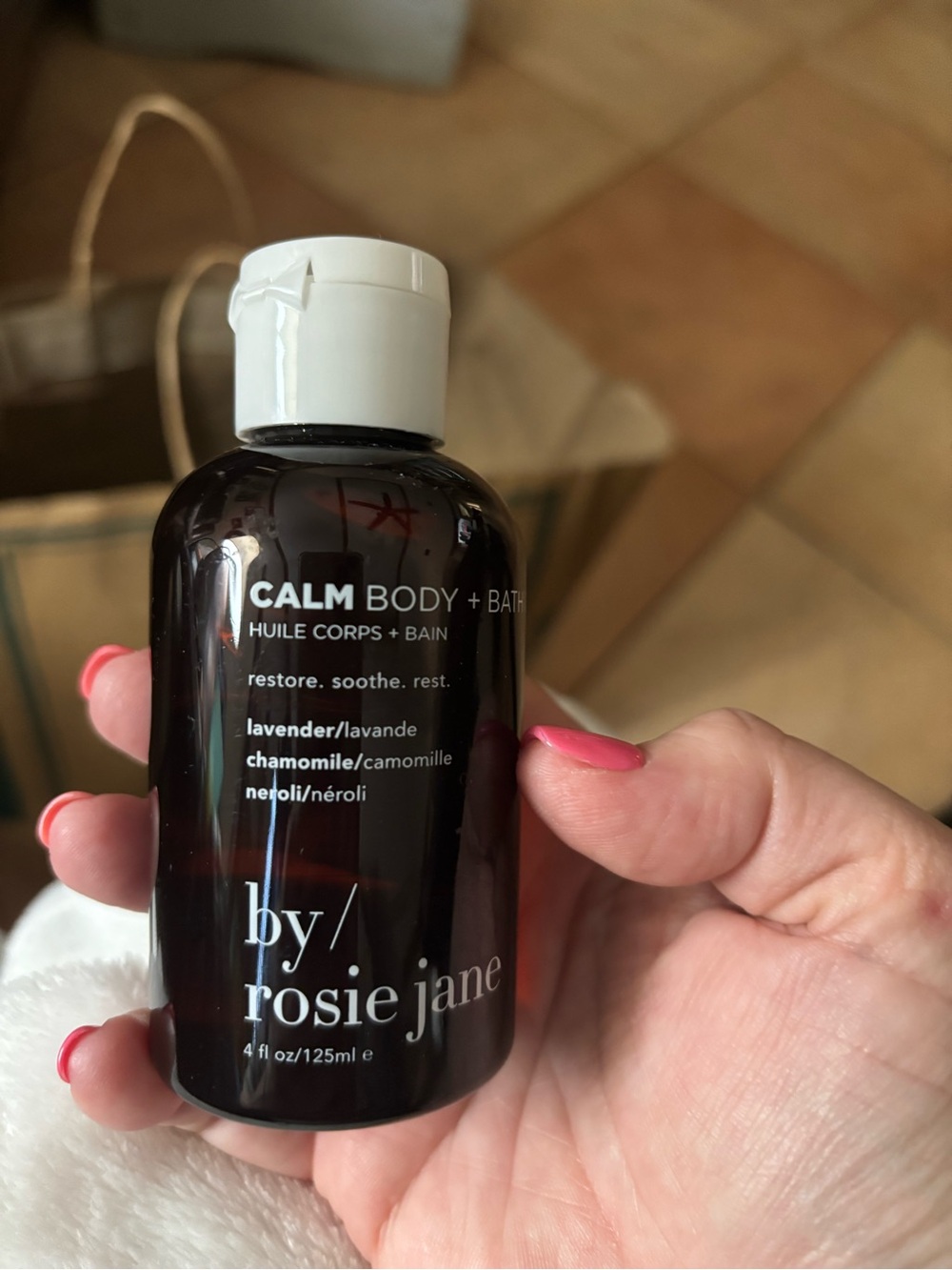 by/rosie jane CALM Body + Bath Oil - Brown Bottle